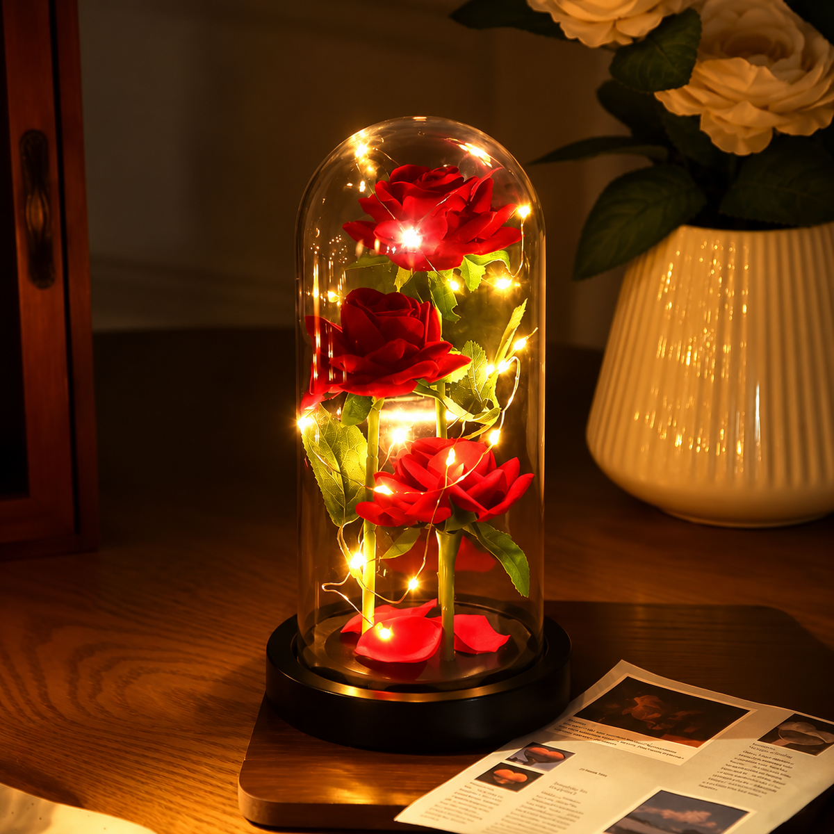 Eternal Rose LED Glass Dome